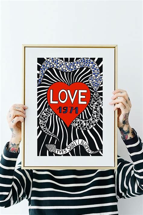 love ysl poster|yves saint laurent love prints.